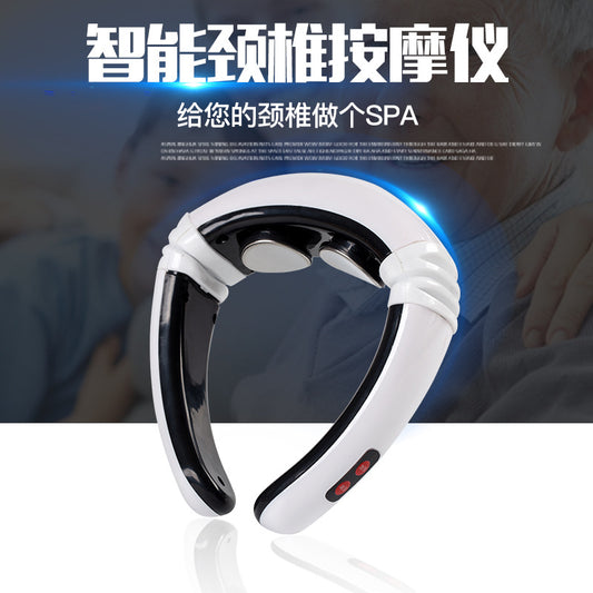 Smart cervical spine massager home electric intelligent pulse electromagnetic kneading cervical spine rechargeable shoulder and neck massager