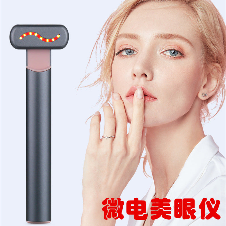 Eye Beauty Instrument Rotatable EMS Hot Compress Beauty Instrument Vibration Lifting Fairy Stick Red Light Rejuvenation Importing Instrument Factory