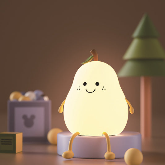 Creative home regardless of pear pear night light pear night light couple gift silicone cute night light with sleeping night light