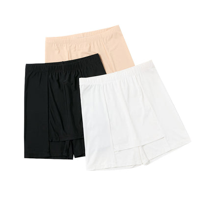 The new high-elastic white safety pants summer thin section does not roll the edge anti-light artifact anti-lighting artifact belly-shrinking buttocks bottoming shorts women