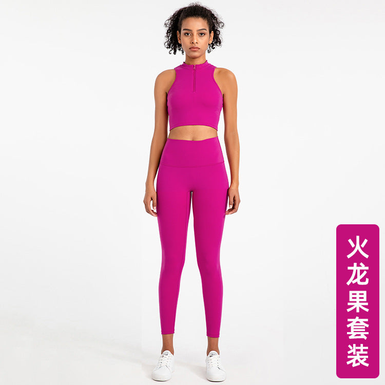 No awkward line fitness pants for women, high-waisted butt-lifting elastic leggings for outer wear, running sports yoga clothing suit for women