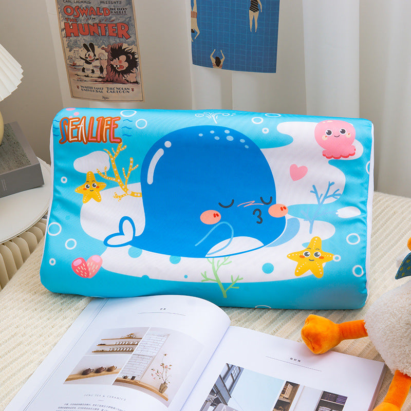 Summer children's latex pillowcase ice silk pillowcase student cartoon summer 30×50 manufacturers wholesale