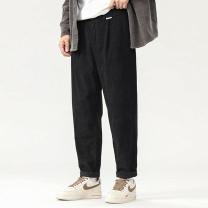 2022 autumn and winter on the new ins Japanese retro corduroy straight Harem casual pants men MEN PANTS