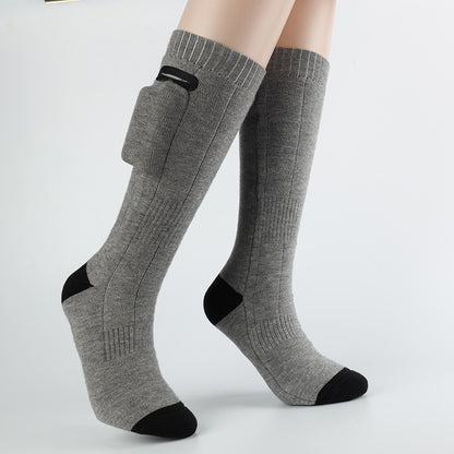 Cross-border new rechargeable heated socks with adjustable temperature for men and women socks to warm feet, resist cold and keep warm, factory direct sales in stock