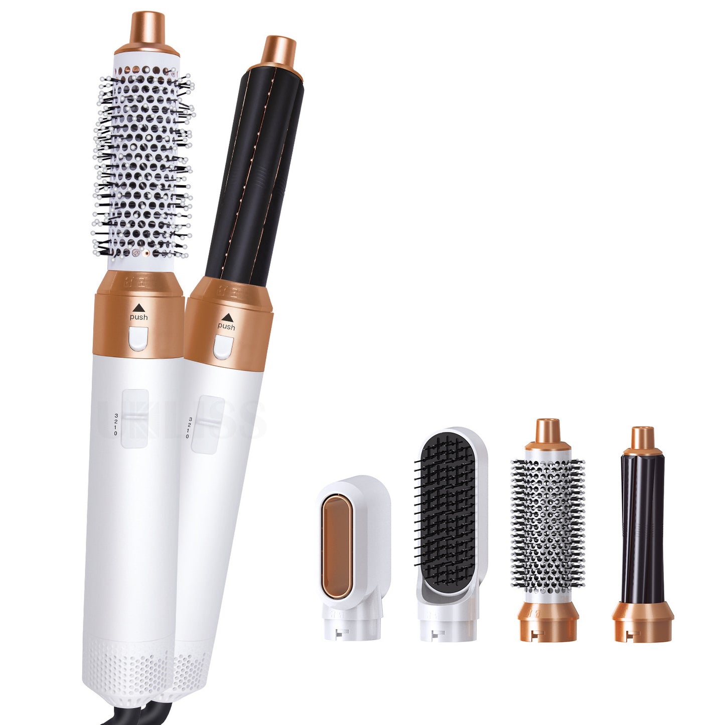 Cross-border new five-in-one hot air comb automatic curling stick curly straight dual-purpose hair styling comb electric hair dryer