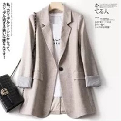 Chic Suit Jacket for Women Spring and Autumn 2023 New Korean Style One Button Casual Internet Popular Slim-Fitting Small Tailored Suit Top Fashion